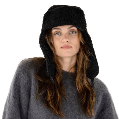Pilotenmuts - Gårda Angora Trapper Hat (zwart)