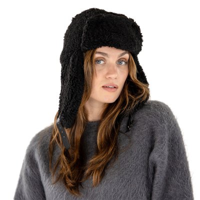 Pilotenmuts - Gårda Angora Trapper Hat (zwart)