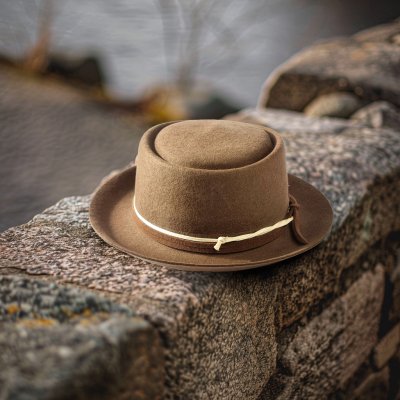 Hoeden - Gårda Corby Pork Pie (lichtbruin)