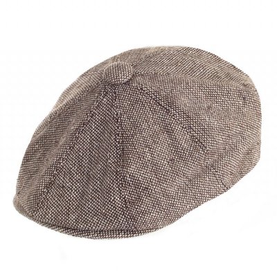 Flat cap - Jaxon Hats Marl Tweed Newsboy Cap (bruin)