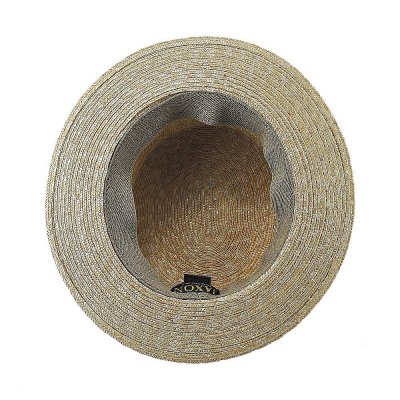 Hoeden - Straw Boater Hat Striped Band (naturel)