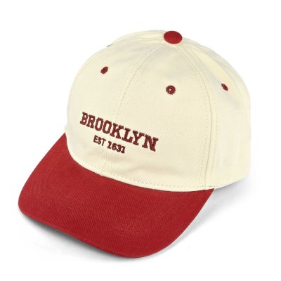 Cap Kind - Gårda Brooklyn Baseball Cap (crème/rood)