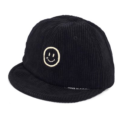 Cap Kind - Gårda Smile Corduroy Cap (zwart)