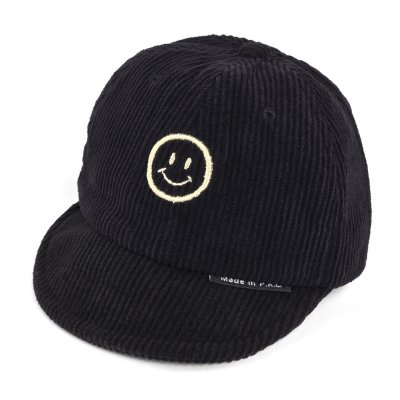 Cap Kind - Gårda Smile Corduroy Cap (zwart)