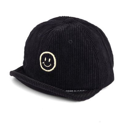 Cap Kind - Gårda Smile Corduroy Cap (zwart)