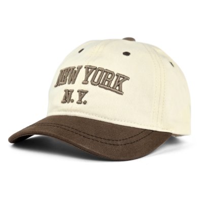 Cap Kind - Gårda New York Baseball Cap (crème/bruin)