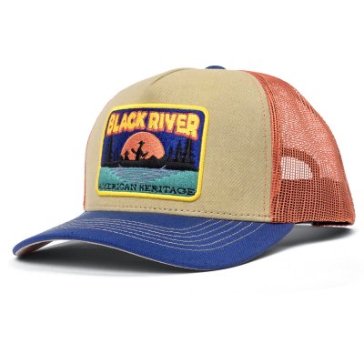 Kap - Black River Kayak Trucker (beige/oranje/blauw)