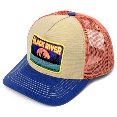 Kap - Black River Kayak Trucker (beige/oranje/blauw)