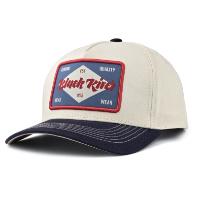 Kap - Black River Atlanta Cotton Snapback (gebroken wit/marineblauw)