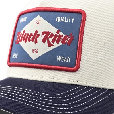 Kap - Black River Atlanta Cotton Snapback (gebroken wit/marineblauw)