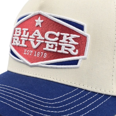 Kap - Black River Cincinnati Cotton Snapback (offwhite/blauw)