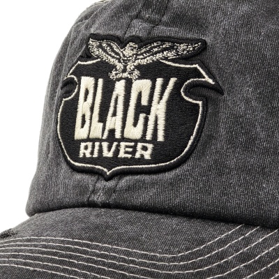 Kap - Black River Eagle Washed Trucker (zwart/crème)