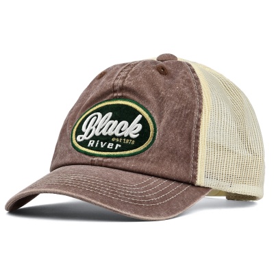 Kap - Black River Eugene Washed Trucker (bruin/room)