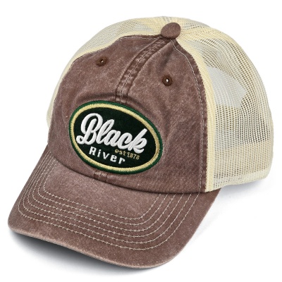 Kap - Black River Eugene Washed Trucker (bruin/room)
