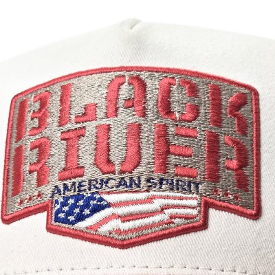 Kap - Black River Frontier Trucker (gebroken wit/blauw/rood)