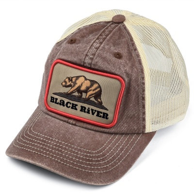 Kap - Black River Grizzly Washed Trucker (bruin/room)