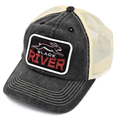 Kap - Black River Hare Washed Trucker (zwart/crème)