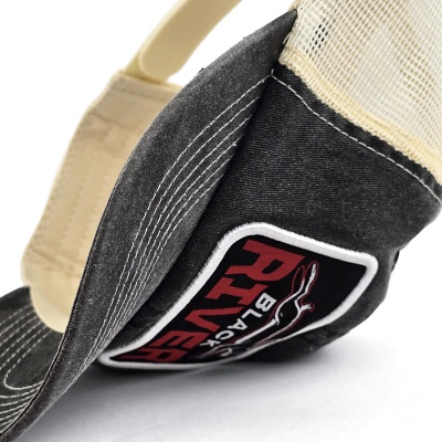 Kap - Black River Hare Washed Trucker (zwart/crème)
