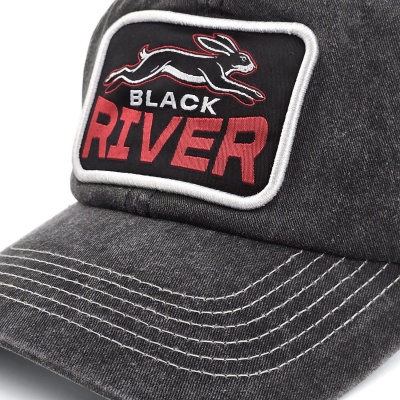 Kap - Black River Hare Washed Trucker (zwart/crème)