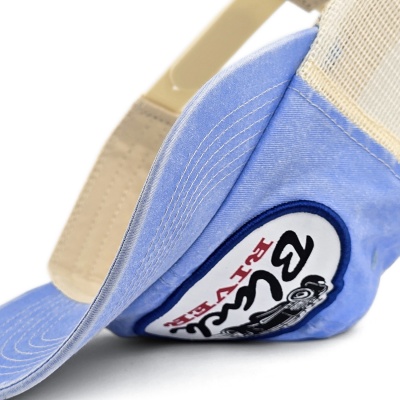 Kap - Black River Hot Rod Washed Trucker (lichtblauw/room)