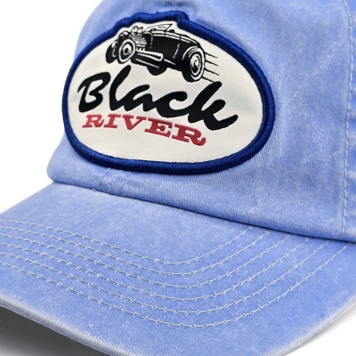 Kap - Black River Hot Rod Washed Trucker (lichtblauw/room)