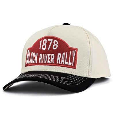Kap - Black River Louisville Cotton Snapback (offwhite/zwart)