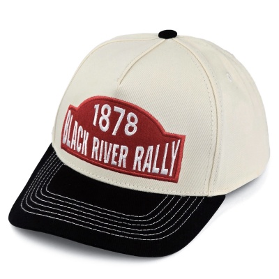 Kap - Black River Louisville Cotton Snapback (offwhite/zwart)