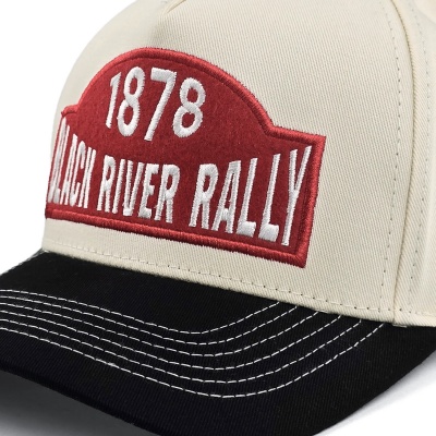 Kap - Black River Louisville Cotton Snapback (offwhite/zwart)