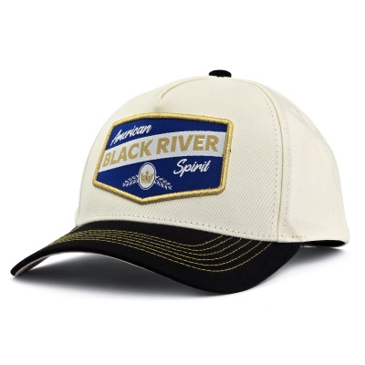 Kap - Black River Omaha Cotton Snapback (offwhite/zwart)