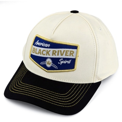 Kap - Black River Omaha Cotton Snapback (offwhite/zwart)