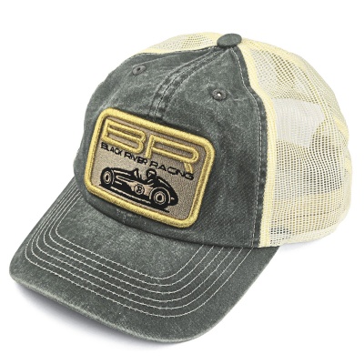 Kap - Black River Racer Washed Trucker (donkergroen/room)