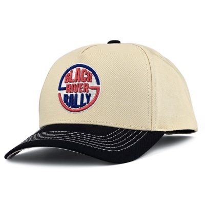 Kap - Black River Rally Cotton Snapback (crème/zwart)