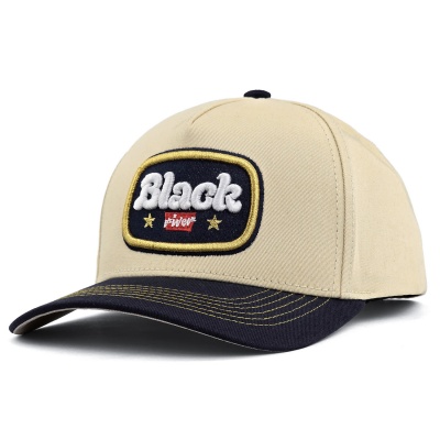 Kap - Black River Reno Cotton Snapback (crème/marineblauw)