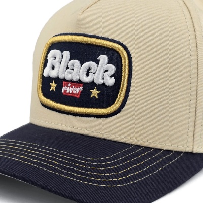 Kap - Black River Reno Cotton Snapback (crème/marineblauw)