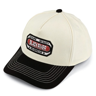 Kap - Black River Richmond Cotton Snapback (offwhite/zwart)