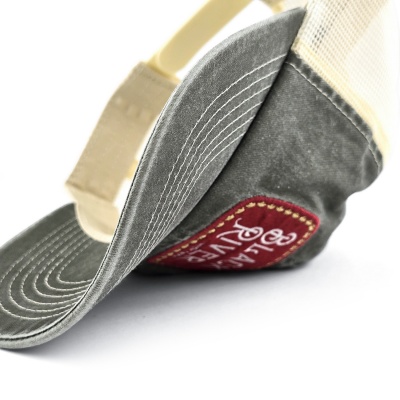 Kap - Black River Spokane Washed Trucker (olijfgroen/room)
