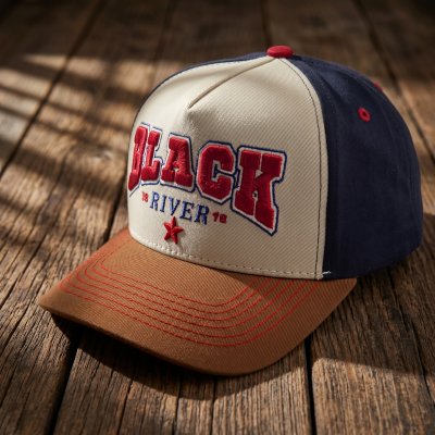 Kap - Black River Texas Trucker (crème/marineblauw/bruin)