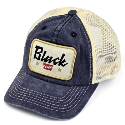Kap - Black River Toledo Washed Trucker (marineblauw/crème)