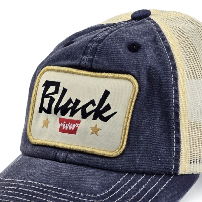 Kap - Black River Toledo Washed Trucker (marineblauw/crème)