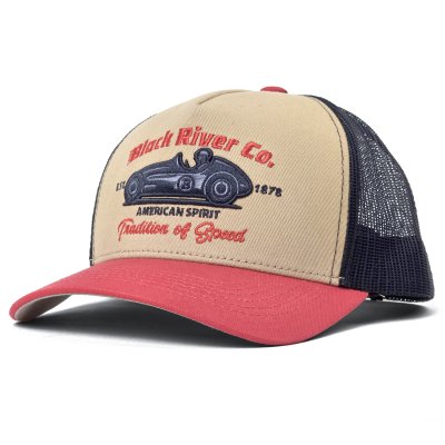 Kap - Black River Tradition Of Speed Trucker (beige/marineblauw/rood)