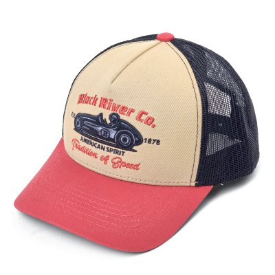 Kap - Black River Tradition Of Speed Trucker (beige/marineblauw/rood)