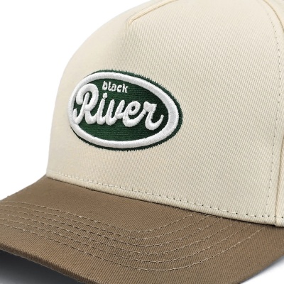 Kap - Black River Waco Cotton Snapback (gebroken wit/khaki)