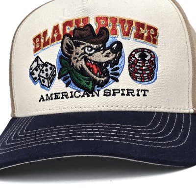 Kap - Black River Gambler Trucker (gebroken wit/beige/marineblauw)