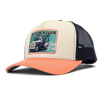 Kap - Black River Tow Trucker (crème/blauw/oranje)
