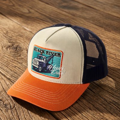 Kap - Black River Tow Trucker (crème/blauw/oranje)