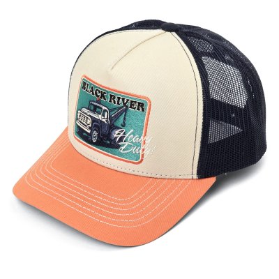Kap - Black River Tow Trucker (crème/blauw/oranje)