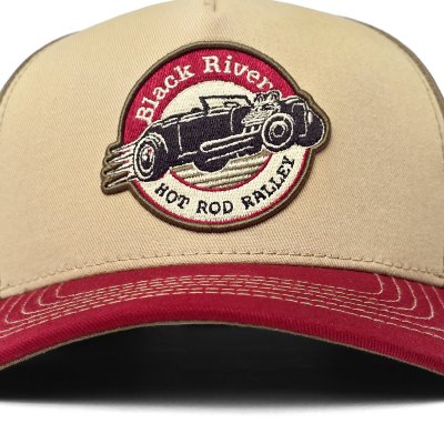 Kap - Black River Rebel Trucker (beige/groen/rood)