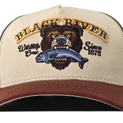 Kap - Black River Wildlife Crew Trucker (beige/groen/bruin)