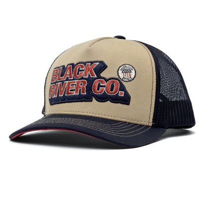 Kap - Black River Heritage Trucker (beige/marineblauw)