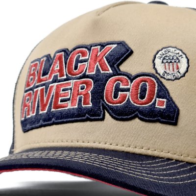 Kap - Black River Heritage Trucker (beige/marineblauw)
